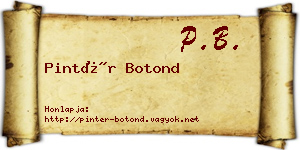 Pintér Botond névjegykártya
