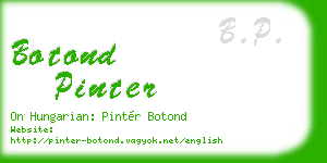 botond pinter business card
