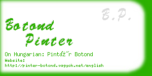 botond pinter business card